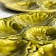 5 shell plates in green enamelled GIEN slip
