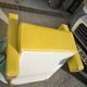 Pair of armchairs in sunny yellow leather