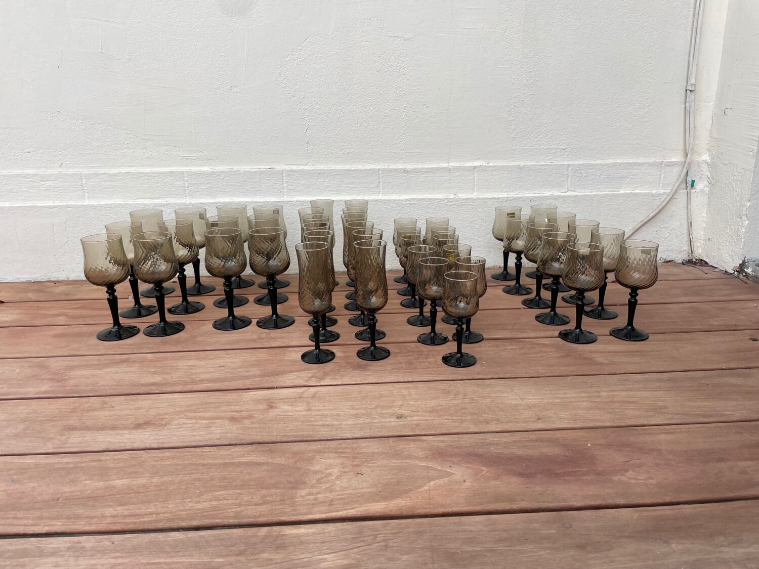 Lot de verres fumés