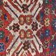 Ancient Caucasian carpet Kazak eagle 143x257 cm