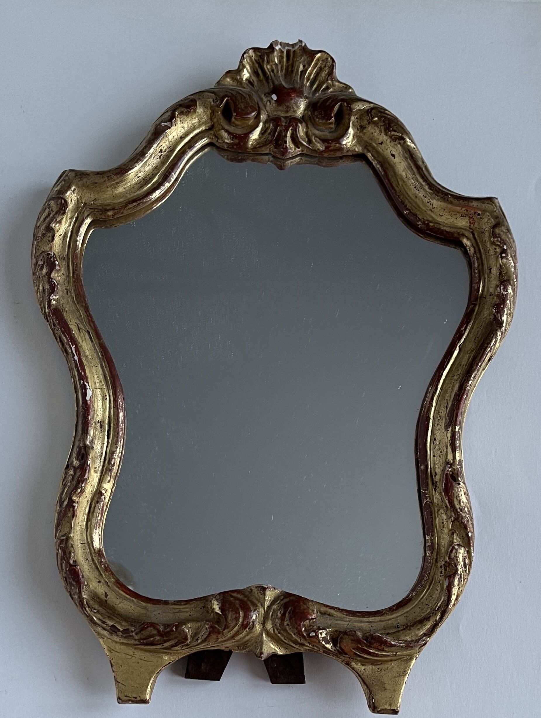 Gilded wood mirror, 32x22 cm
