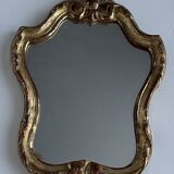 Miroir en bois doré, 32x22 cm