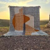 Handmade wool Berber rug 300X200 cm