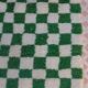 Fir green checkered Berber rug