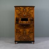 Biedermeier chest of drawers with a secretary, walnut veneer