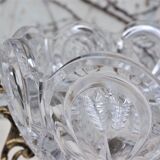 Brass and crystal centerpiece vase, 1950s