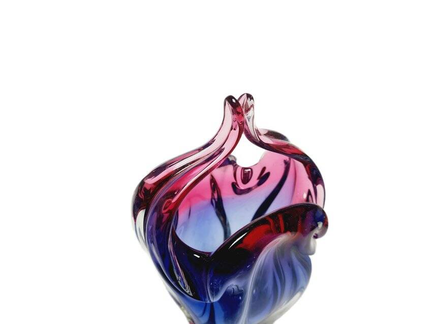 Vase by J. Hospodka for Chribska Glassworks, Former Czechoslovakia, 1960s