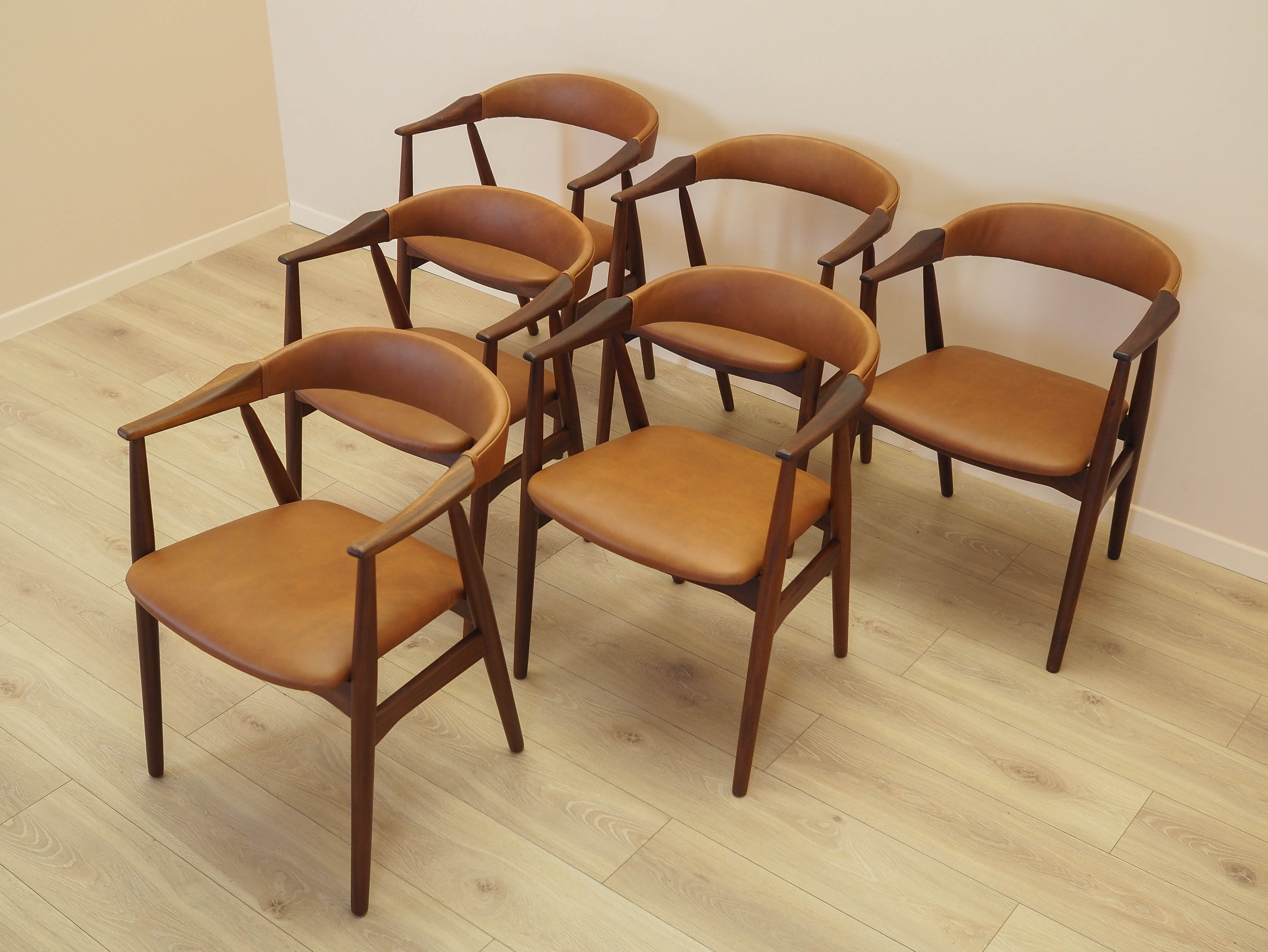 Set of six teak chairs, Danish design, 1970s, made in Denmark