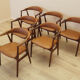Set of six teak chairs, Danish design, 1970s, made in Denmark