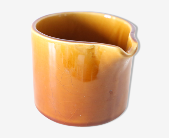 Pot à lait en céramique marron Niderviller made in France, vintage