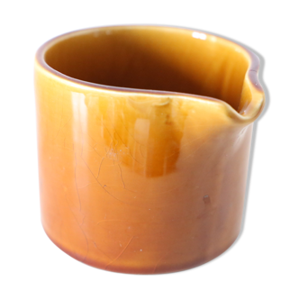 Pot à lait en céramique marron Niderviller made in France, vintage