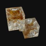 Lampe cubes en verre de stella par poliarte verona desing albino poli " 197