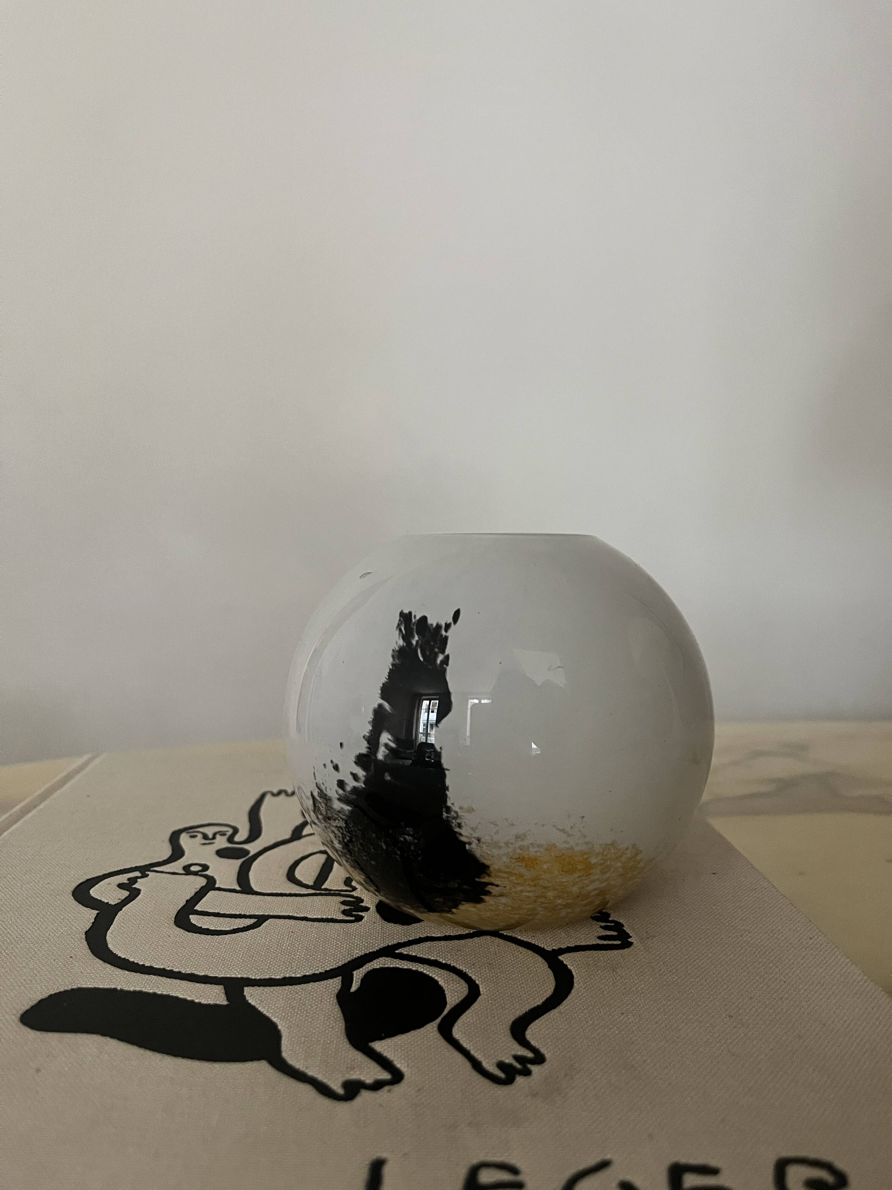 Murano glass ball vase