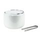 Stelton Ice Bucket in White with Steel Detail, Danish Design, 1970s