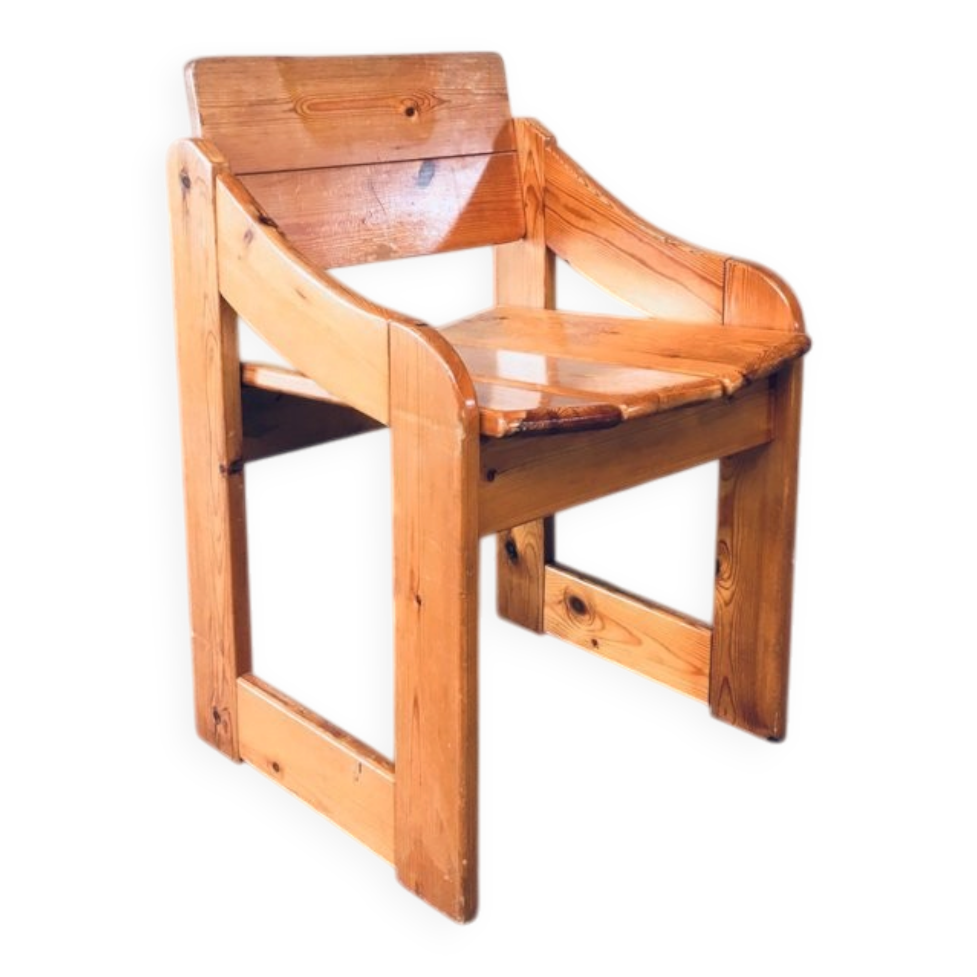 Set of Scandinavian Pine Side Chairs, Sweden, 1960s