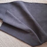 Nappe de campagne en lin lourd gris foncé
