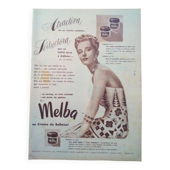 Cosmetic product paper advertisement from a magazine from the 1940s