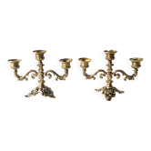 Pair of vintage brass candlesticks - Made in Italy