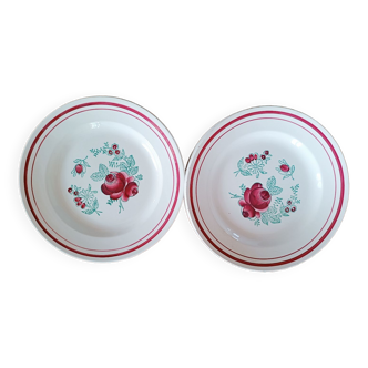 6 assiettes plates modèle Bellegarde Gien