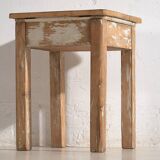 Paire de tables de chevet basses blanches anciennes (c.1920)
