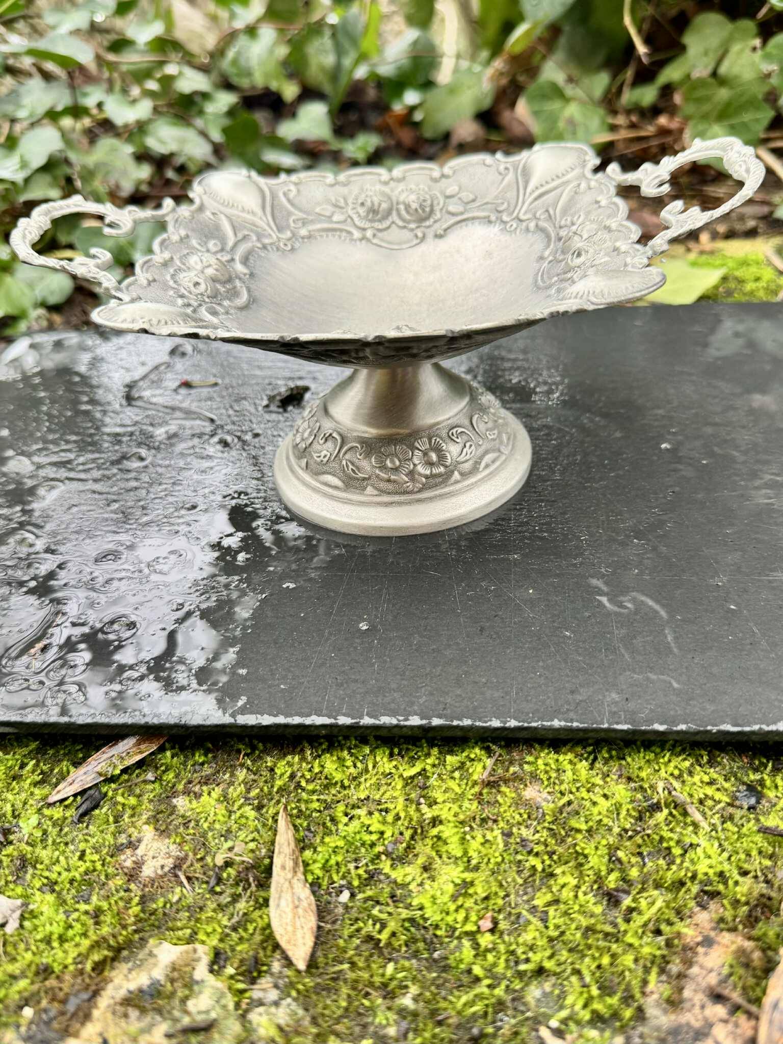 Silver baroque centrepiece tray