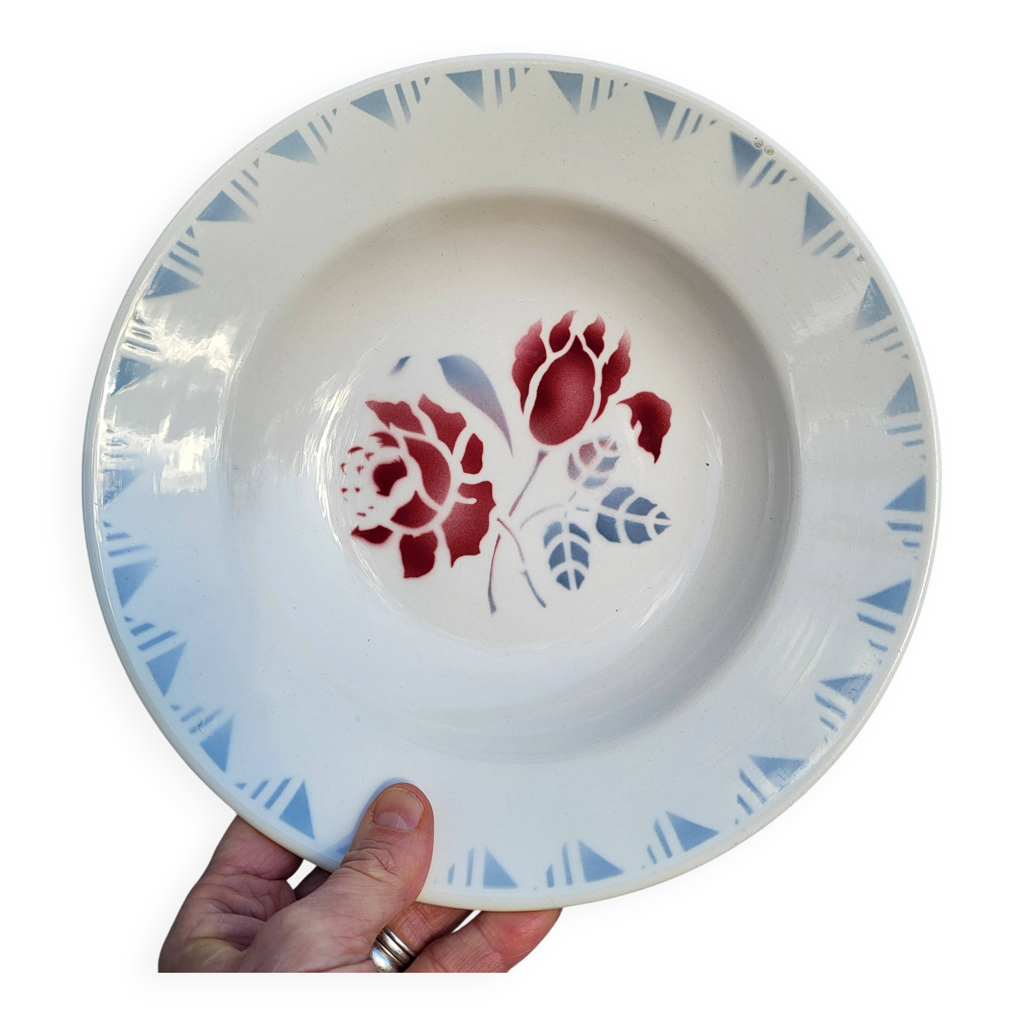 Lot 9 deep plates ▪︎ Art Deco ▪︎ Jane ▪︎ Niderviller