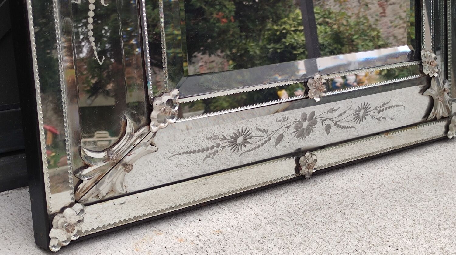 Old Venetian mirror closed