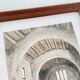 Tableau ancien aquarelle intérieur chapelle sur papier