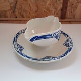Porcelain sauce boat Moulin des Loups Orchies