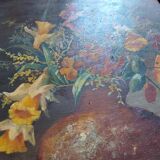Oil on canvas, bouquet of flowers signed Foncier