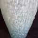 Art Deco vase in pressed moulded glass, speckled blue, h - 29
