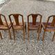 4 chaises art déco assise cuir
