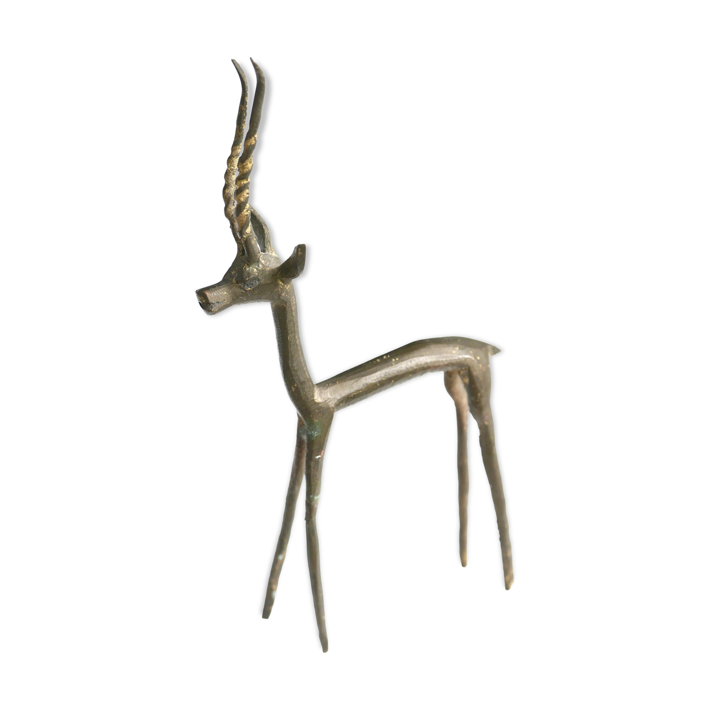 Gazelle en laiton années 50