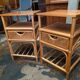 Pair of sofa ends rattan bedside tables