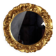 Round gold leaf mirror
