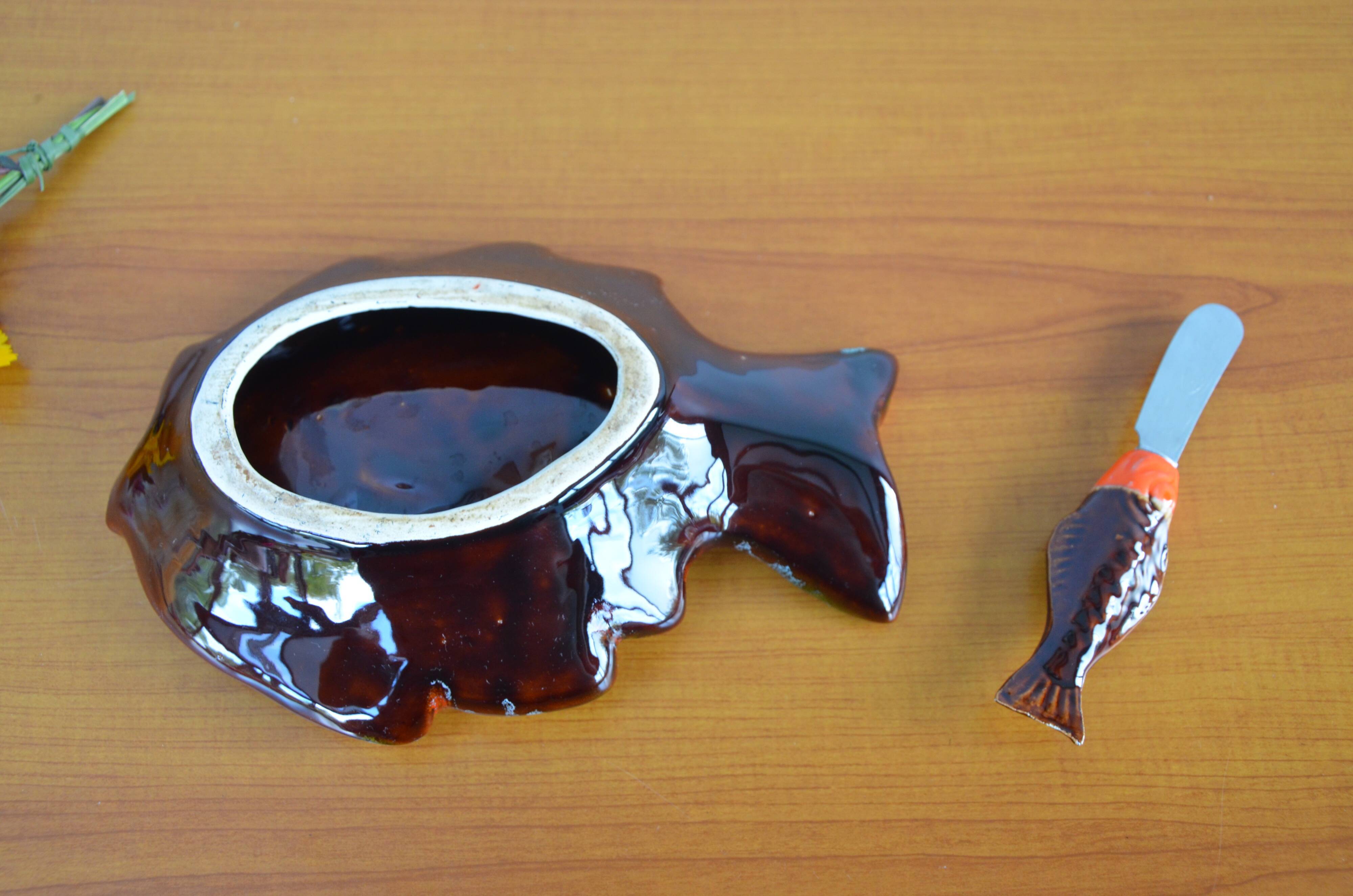 Vallauris style butter dish