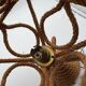 Audoux Minet rope lantern pendant light, 1950s