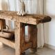 Solid wood carpenter's workbench