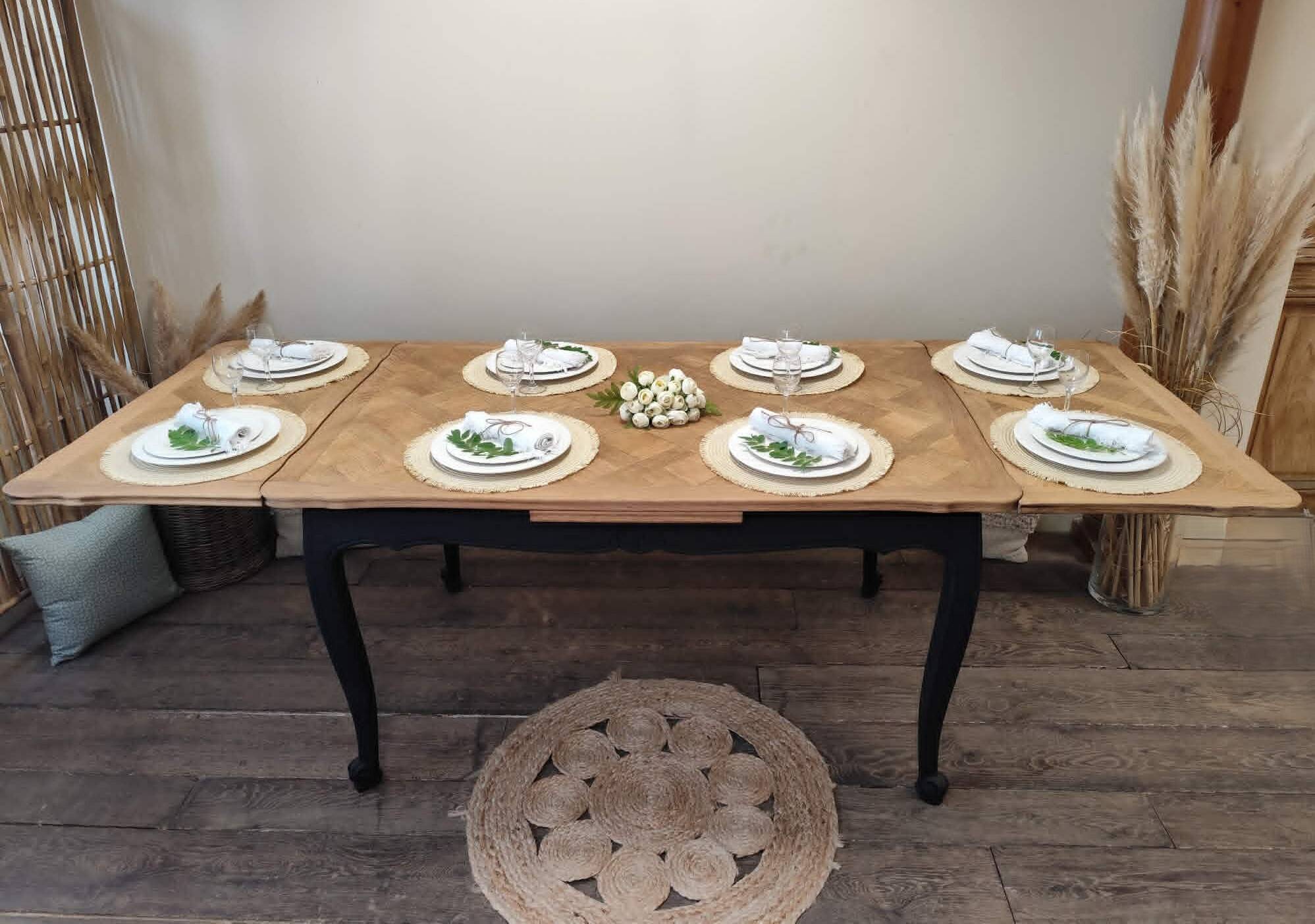 Table style regence en chene massif