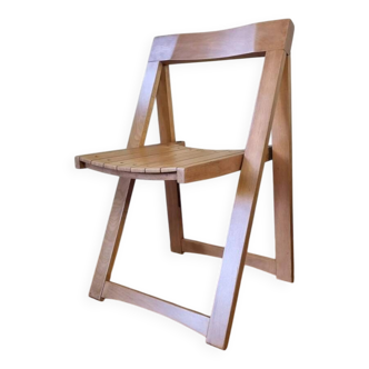 Chaise pliante vintage en chêne,  années 60