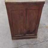 Double-sided oak counter, crate