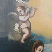 Old oil painting on canvas, 18th century