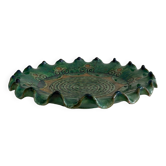 Assiette décorative émaillée Verte "Tito"