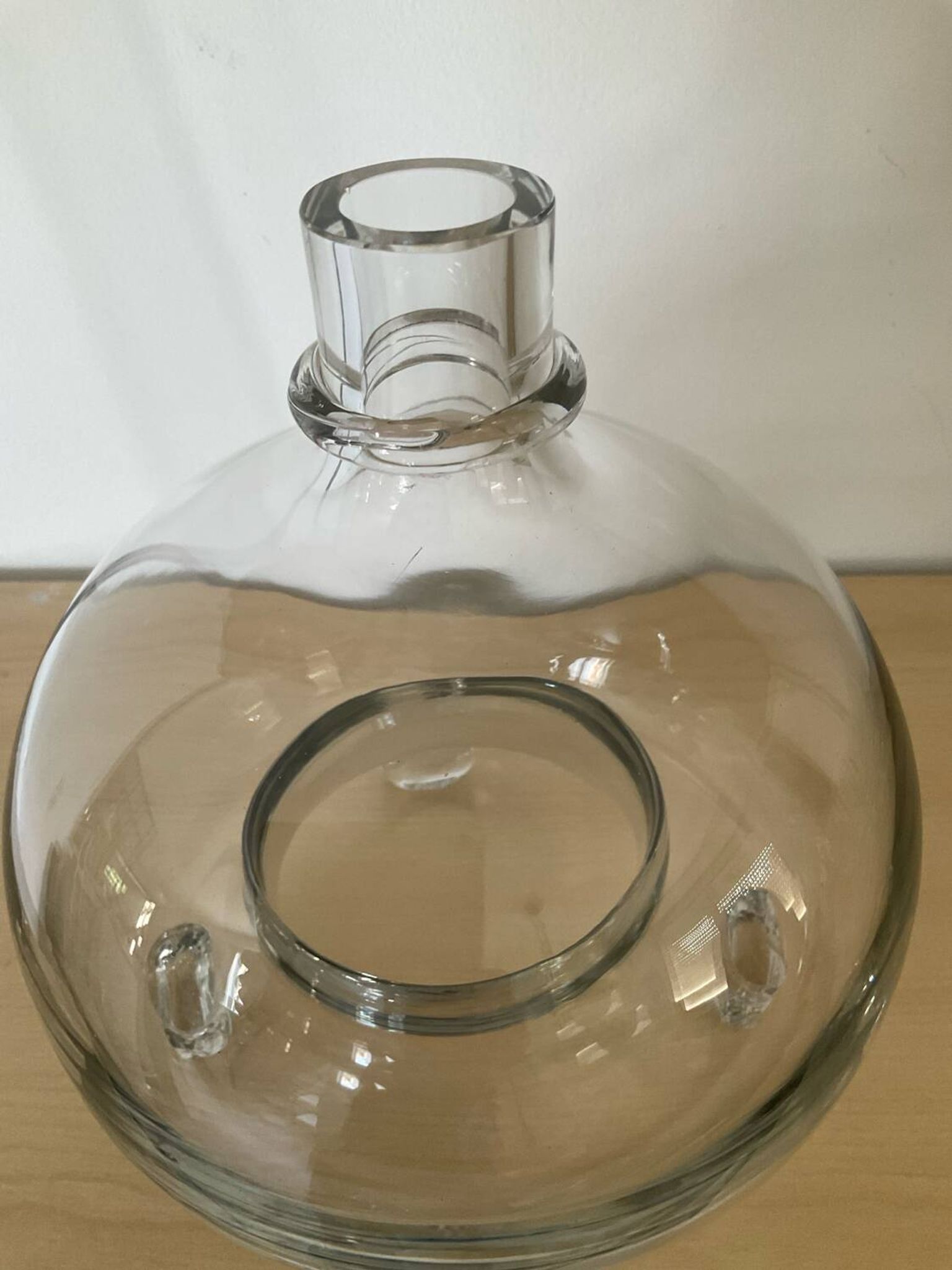 Vase vintage en verre soufflé