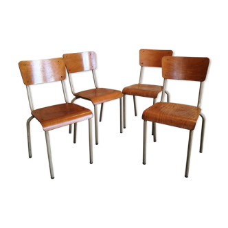 Set of 4 school chairs, school