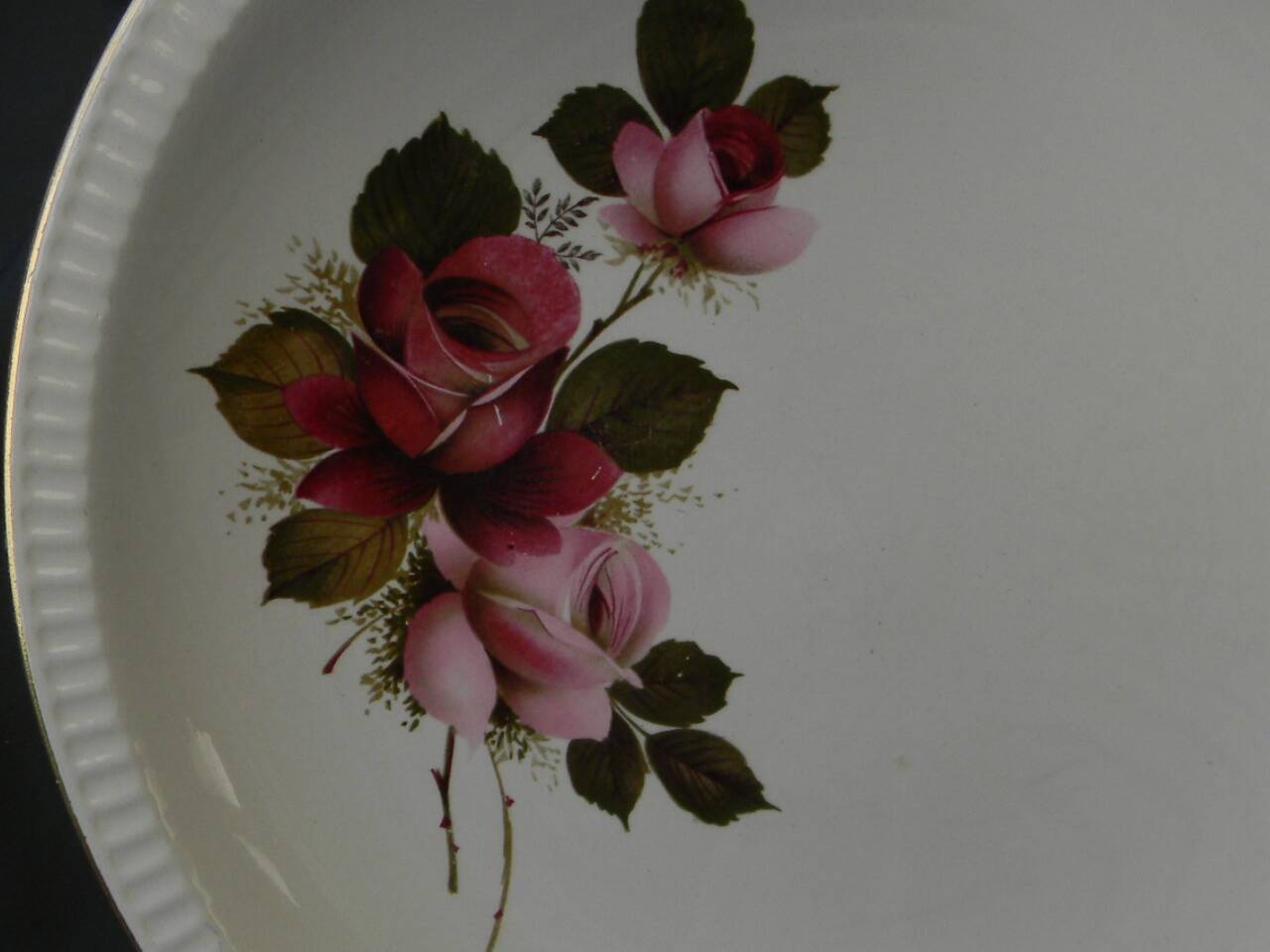 6 assiettes plates en faïence de SARREGUEMINES. Modèle Richemond.
