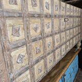 Authentic old Rajasthan chest / trunk hammered teak metal