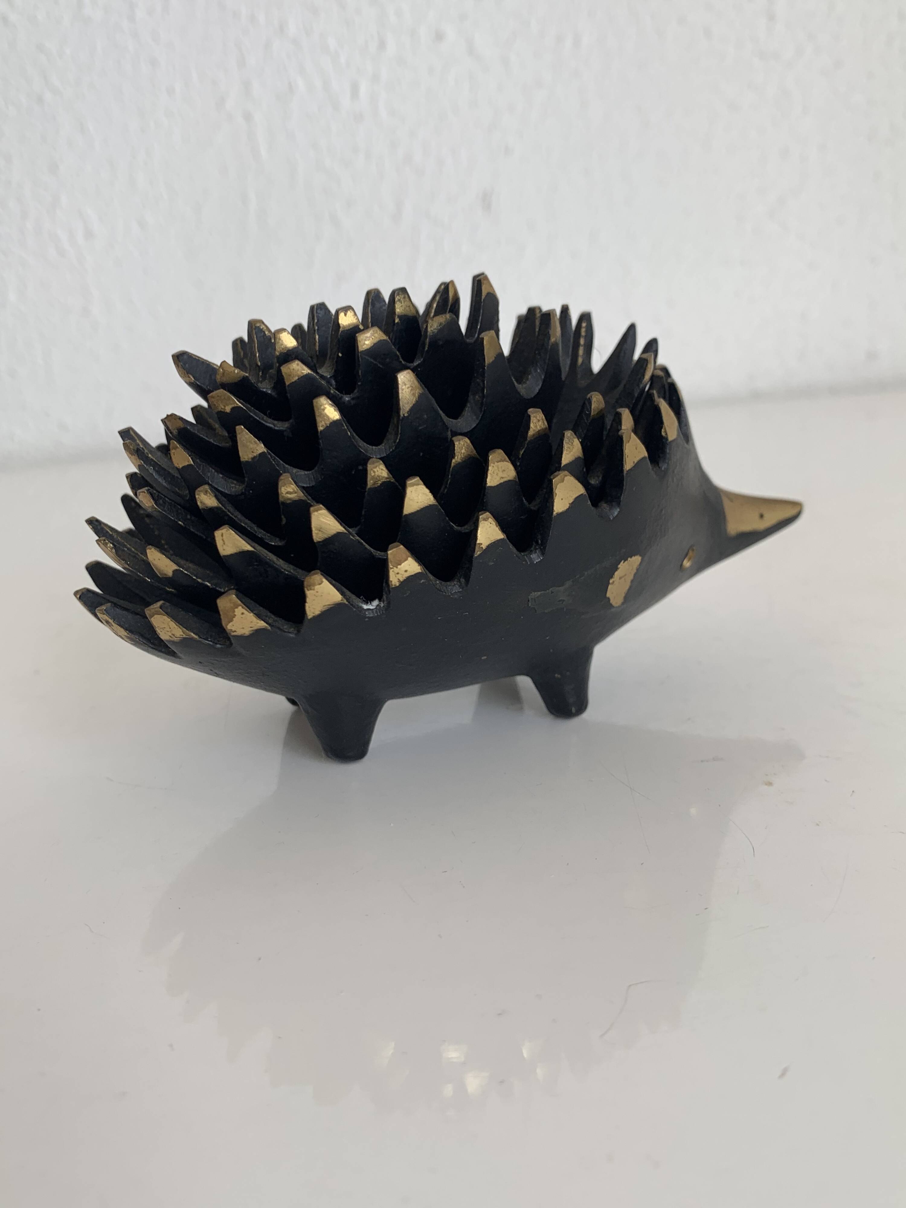 Vintage 1950 hedgehog ashtrays by Walter Bosse for Hertha Baller