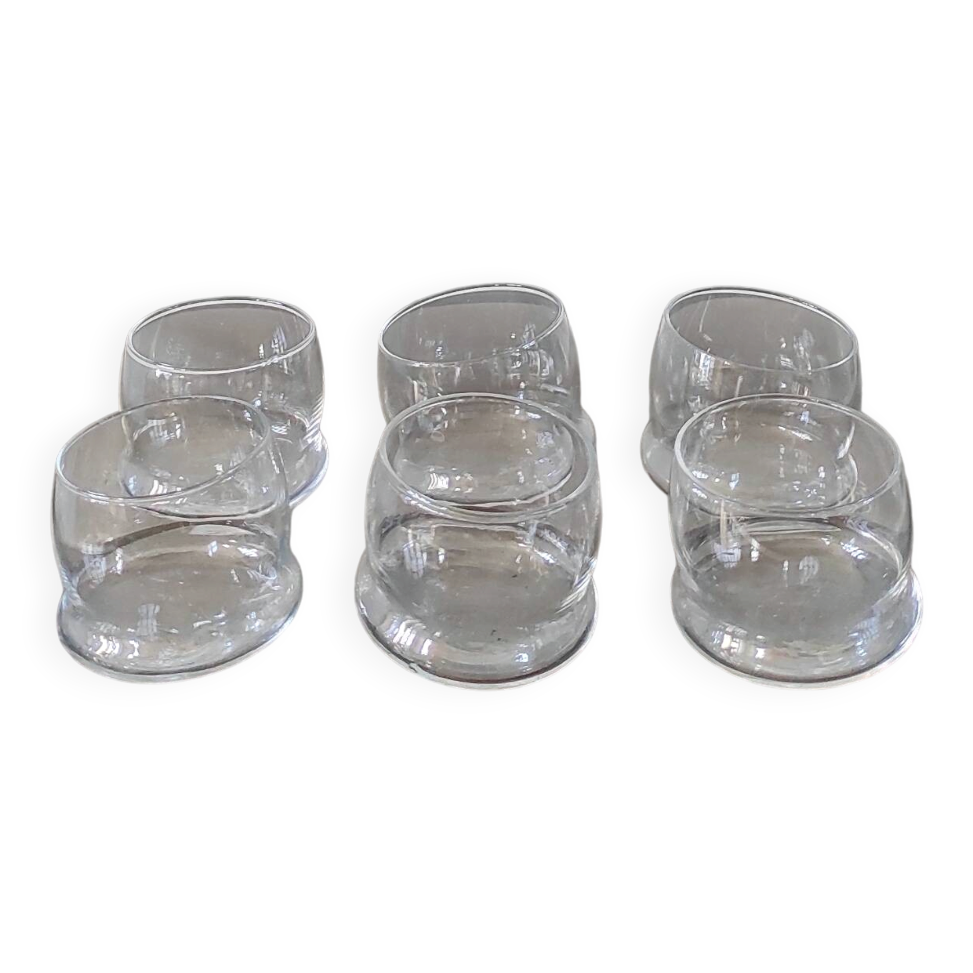 Set of 6 vintage "wobble" glasses (boat special)
