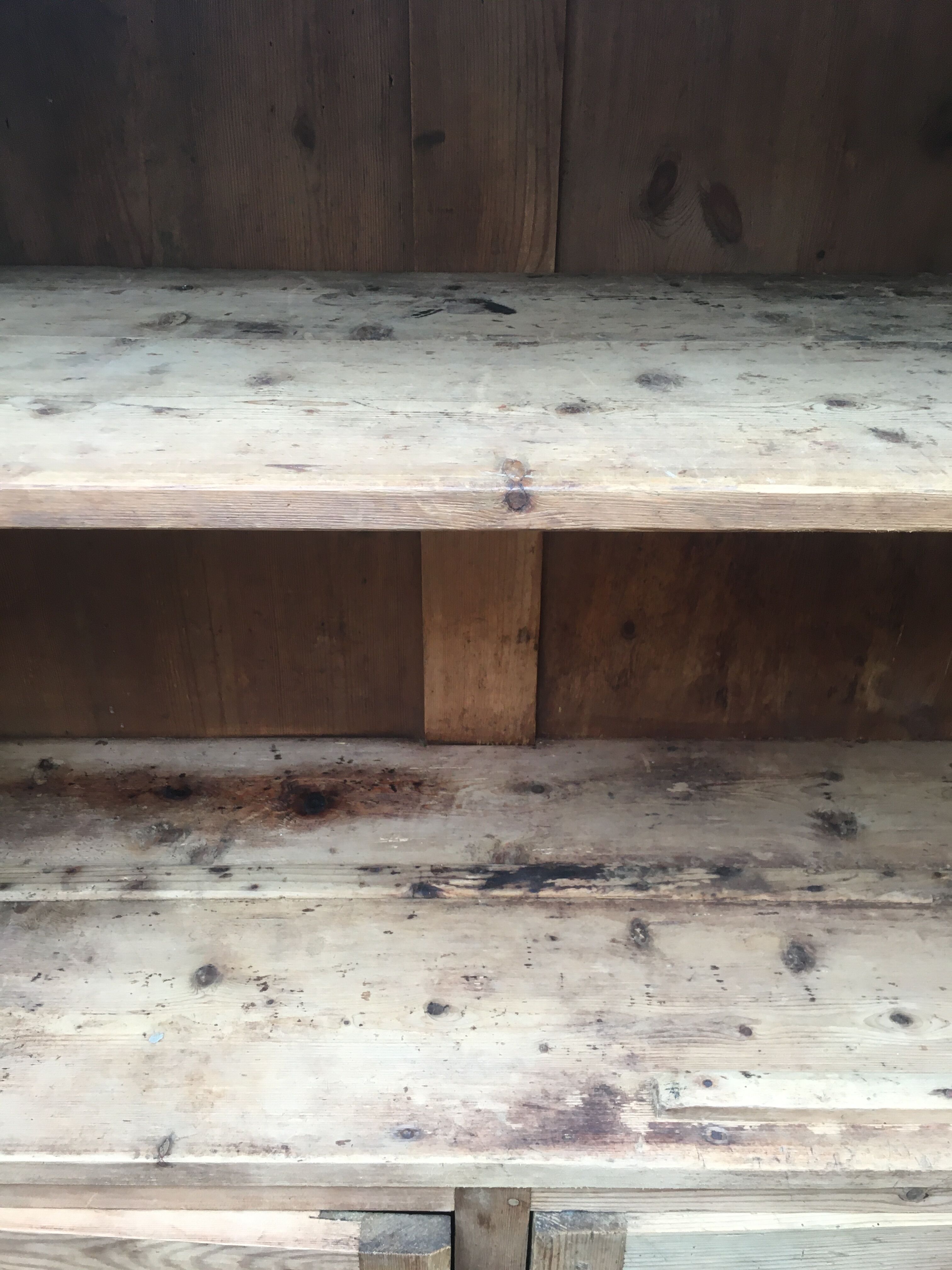 Wooden cabinet with interior doors